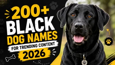 200+ Black Dog Names for Trending Content 2026