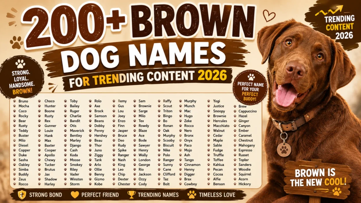 200+ Brown Dog Names for Trending Content 2026
