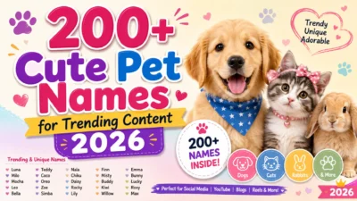200+ Cute Pet Names for Trending Content 2026