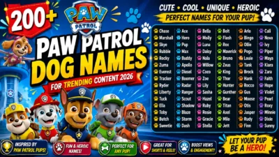 200+ Paw Patrol Dog Names for Trending Content 2026
