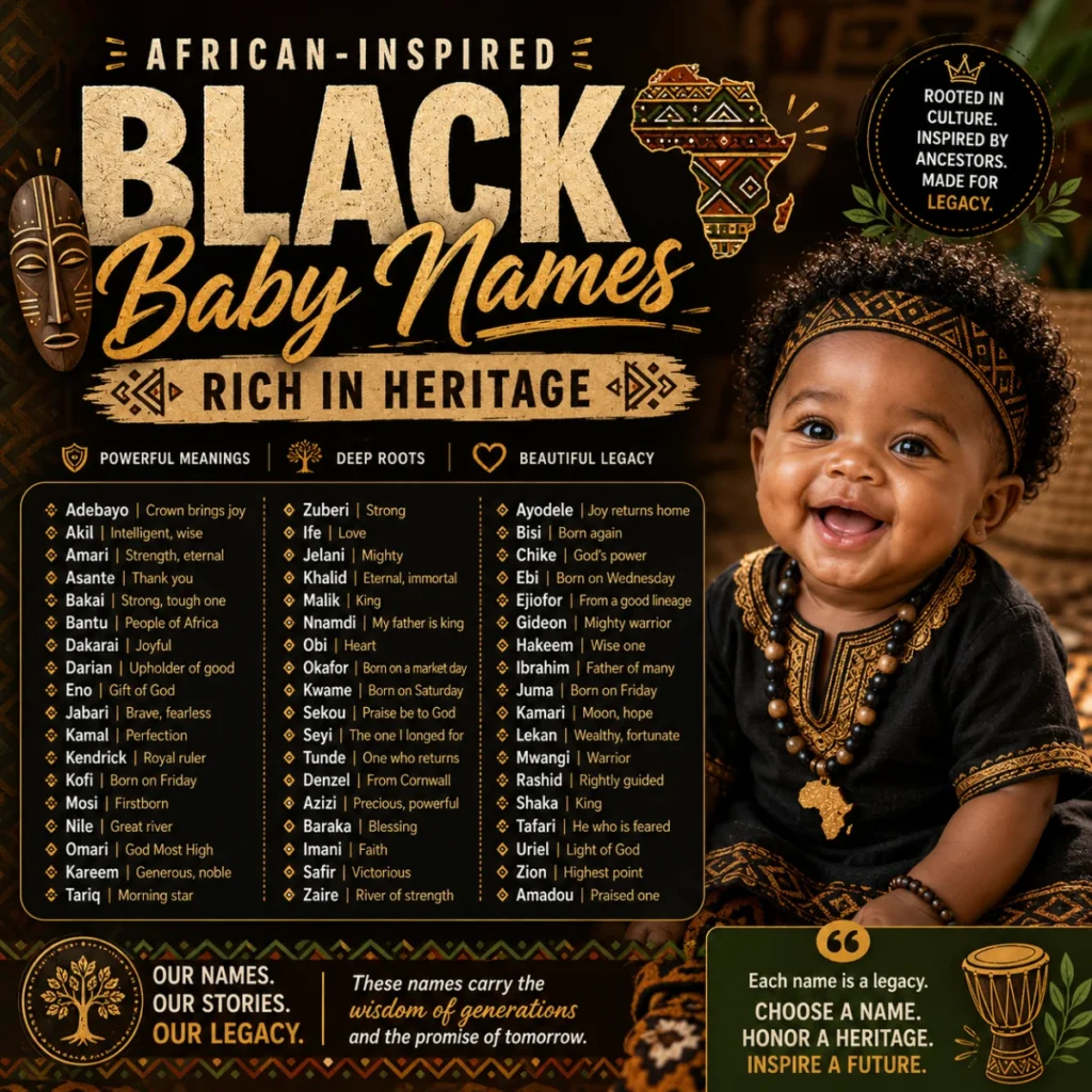 African-Inspired Black Baby Names Rich in Heritage
