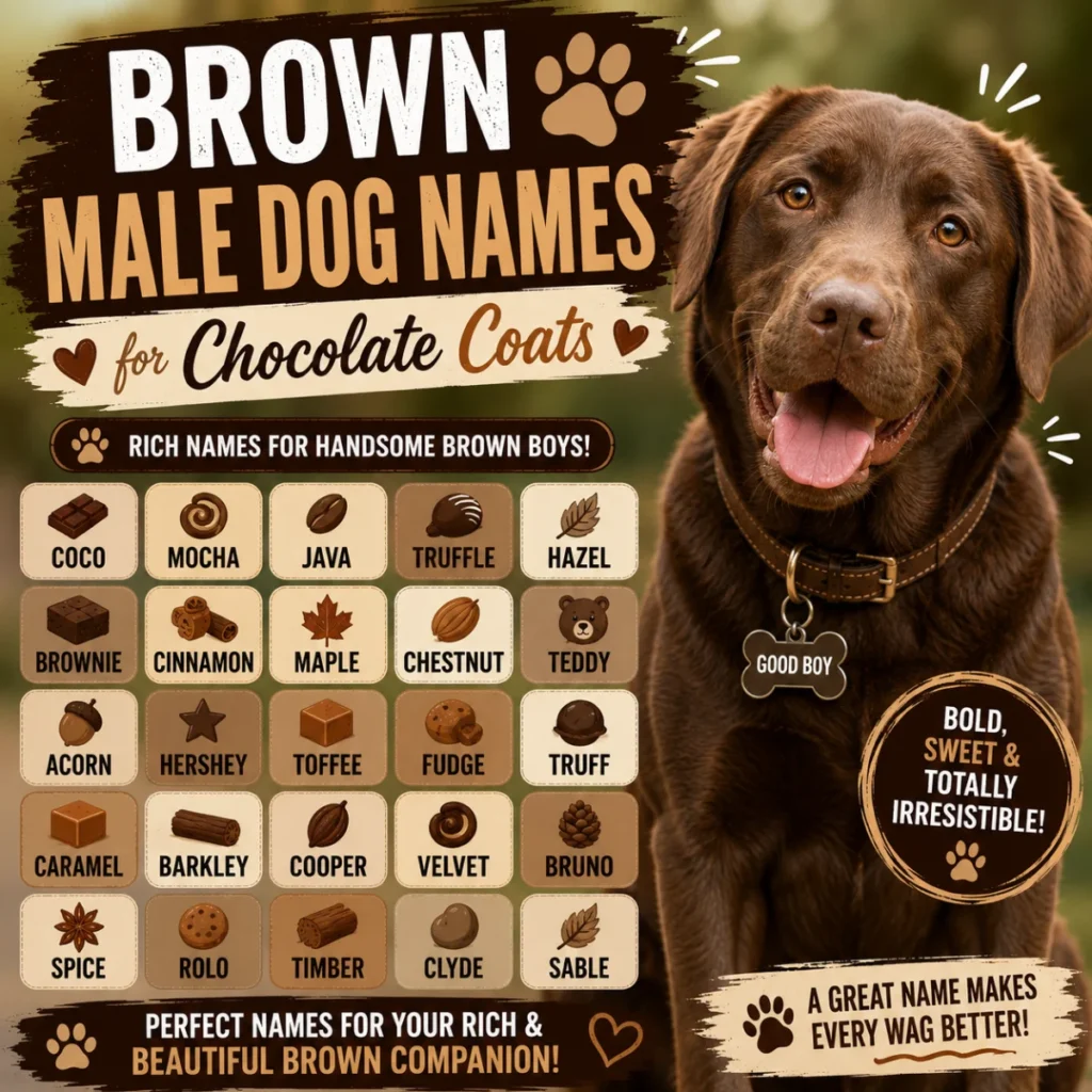 Brown Male Dog Names for Chocolate Coats