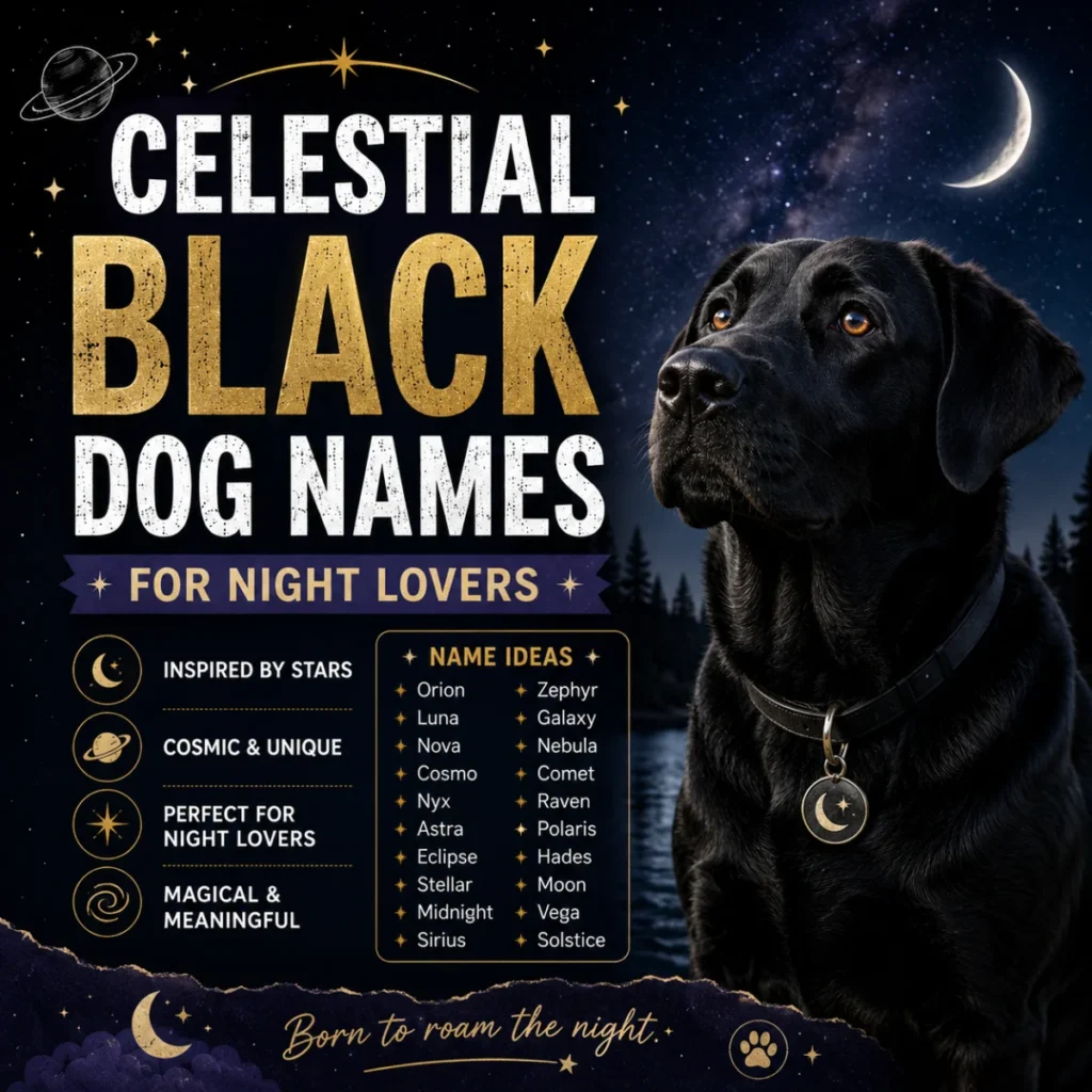 Celestial Black Dog Names for Night Lovers