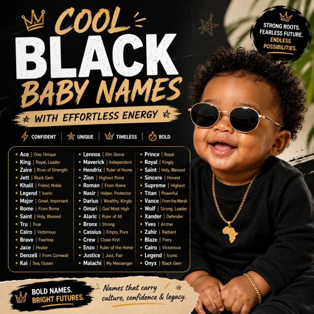Cool Black Baby Names with Effortless Energy
