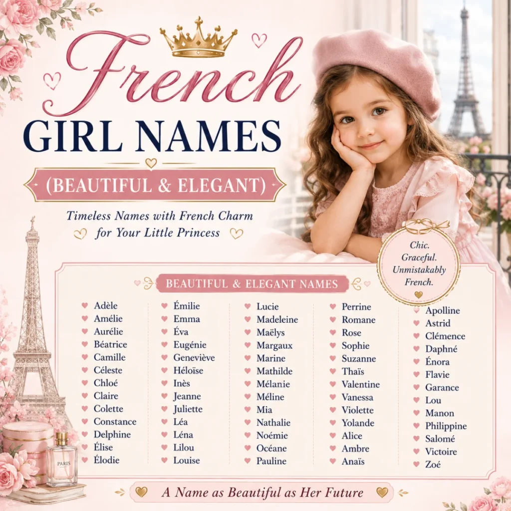 French Girl Names (Beautiful & Elegant)