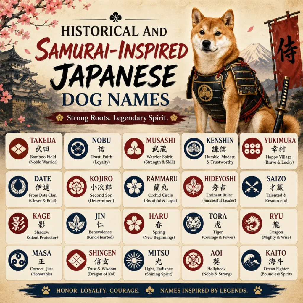 Historical and Samurai-Inspired Japanese Dog Names
