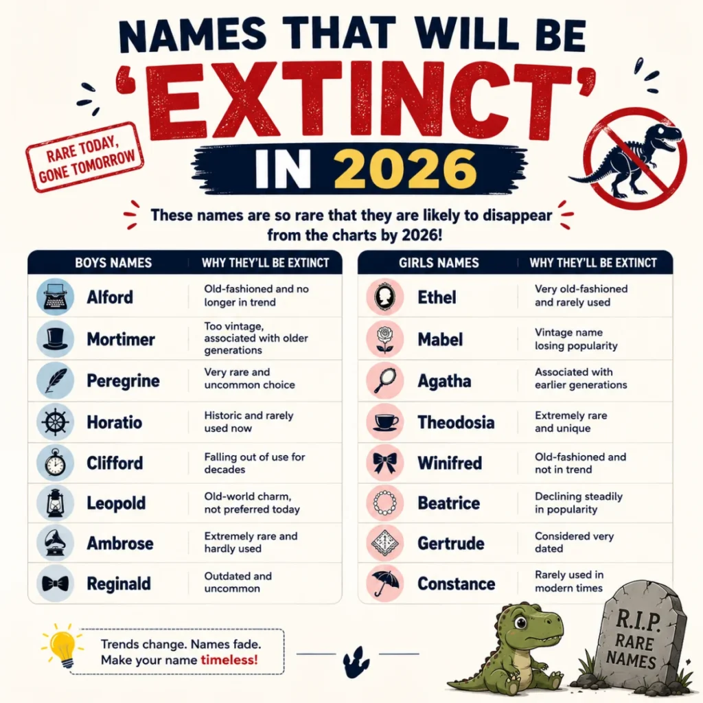Names That Will Be 'Extinct' in 2026 
