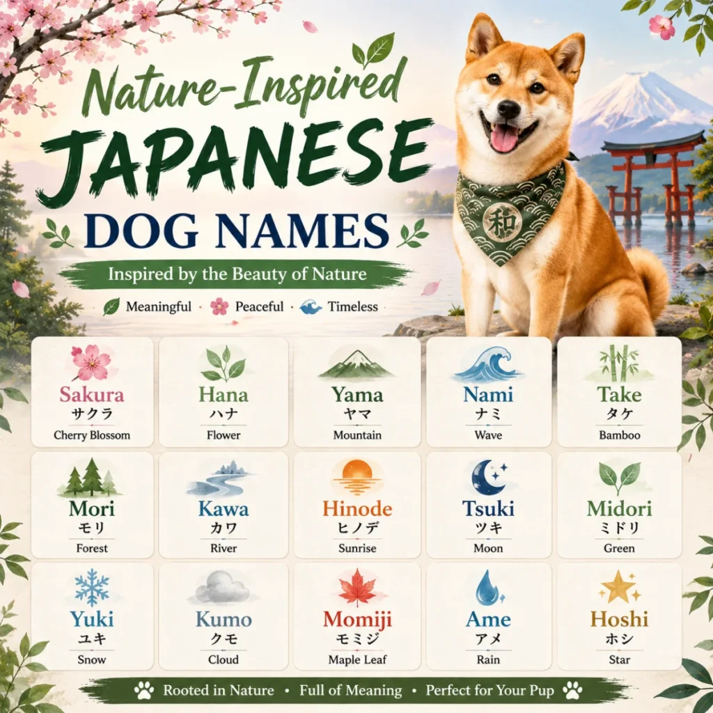 Nature-Inspired Japanese Dog Names