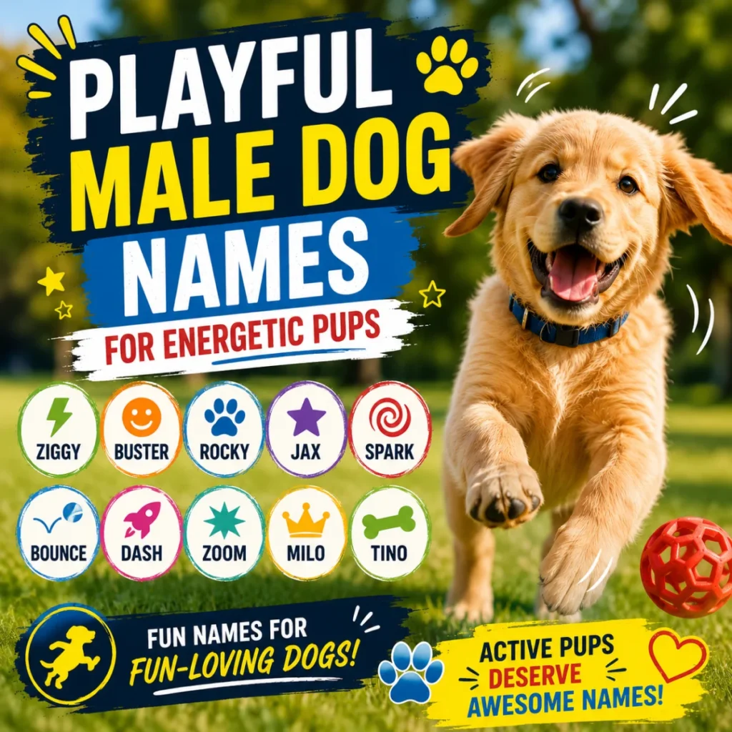 Playful Male Dog Names for Energetic Pups