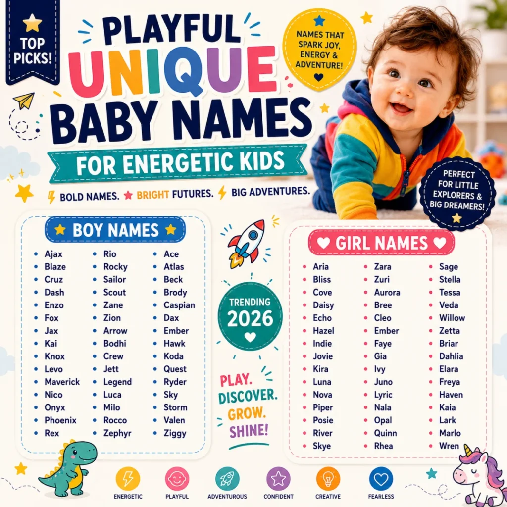 Playful Unique Baby Names for Energetic Kids