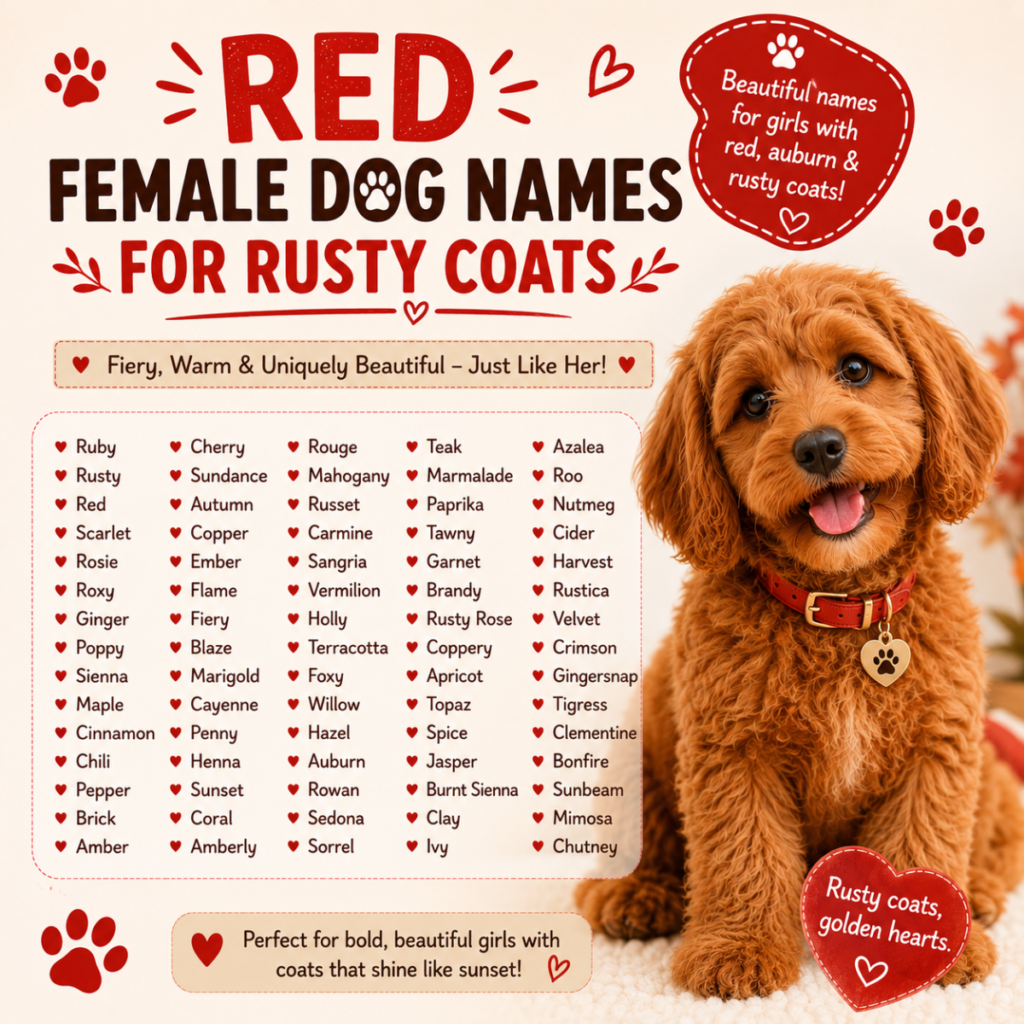 Red Female Dog Names for Rusty Coats