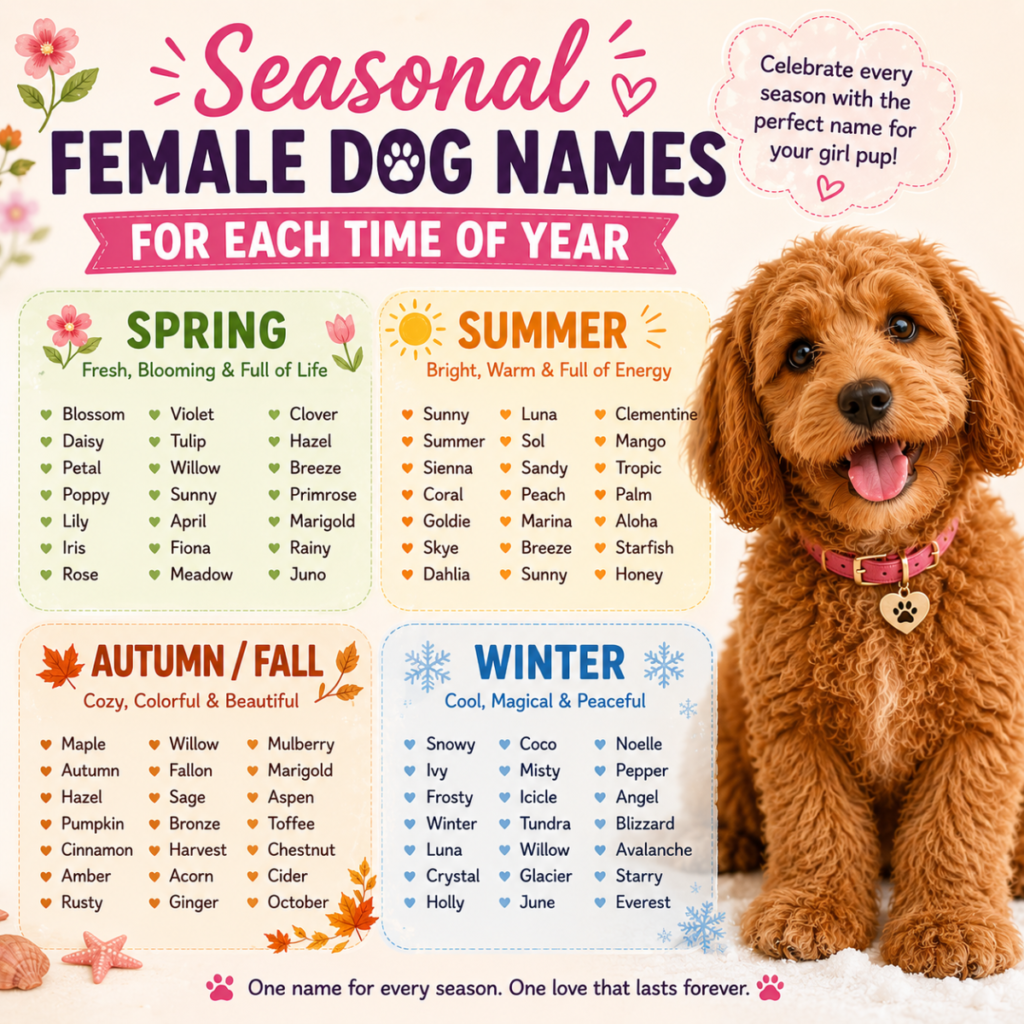 Seasonal Female Dog Names for Each Time of Year