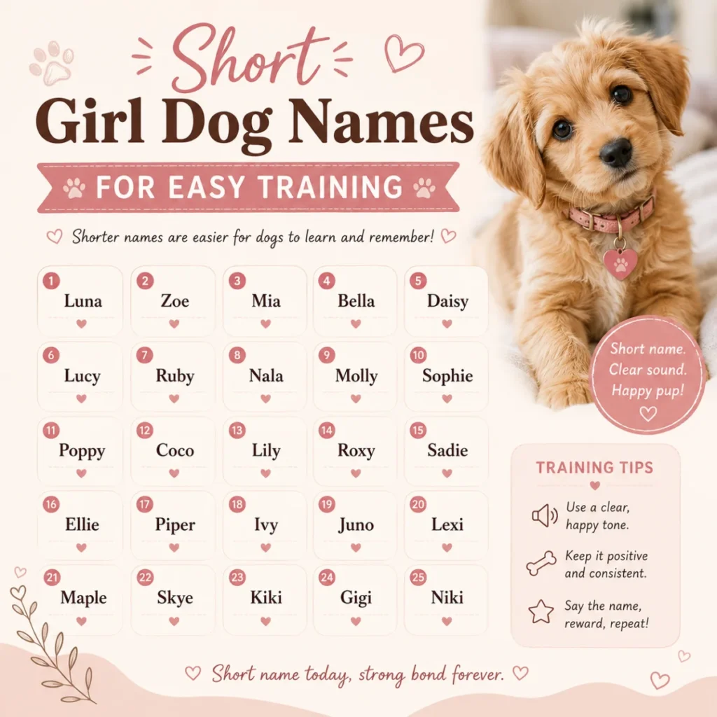 Short Girl Dog Names for Easy Training