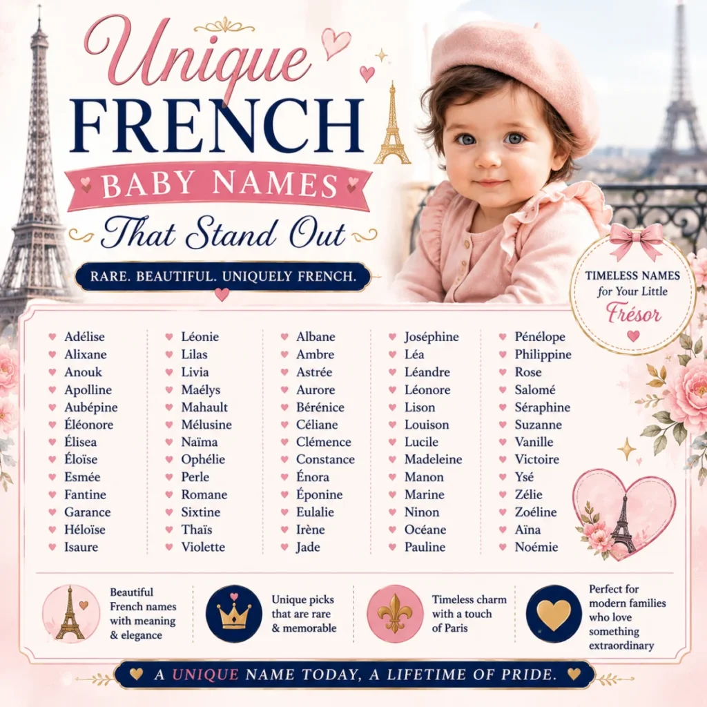 Unique French Baby Names That Stand Out