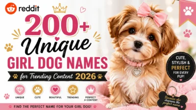 200+ Unique Girl Dog Names for Trending Content 2026