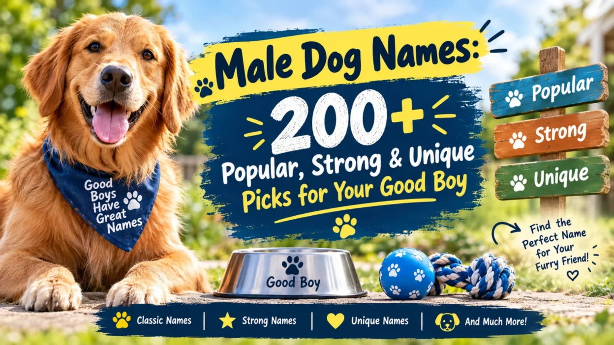 Male Dog Names 200+ Popular, Strong & Unique Picks for 2026
